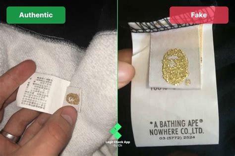 fake bape gold tag.